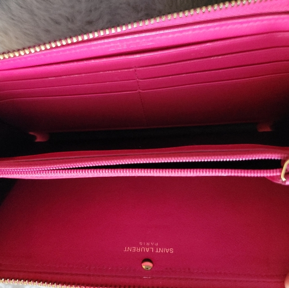 YSL Zippy long wallet ,pink - Picture 4 of 9